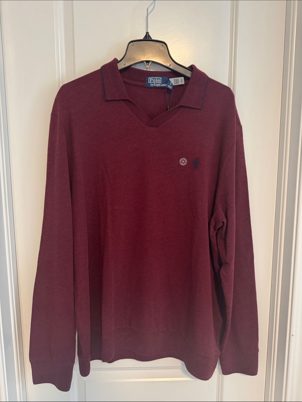 Polo by Ralph Lauren Men's Wine V-Neck Sweater